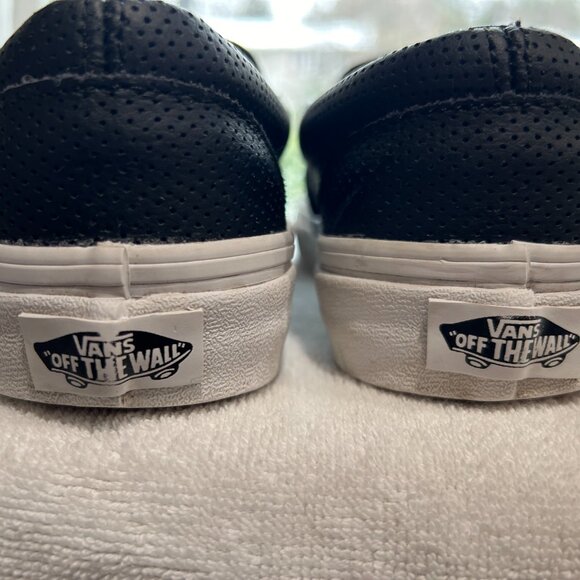 Vans Classic Slip-On Perforated Leather Shoe Black - Picture 3 of 8